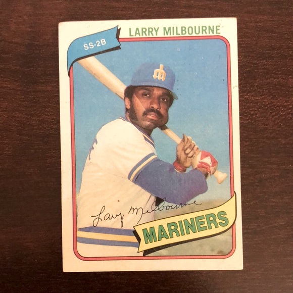 Vintage Topps MLB Larry Milbourne Seattle Mariners Baseball Card - Picture 1 of 2